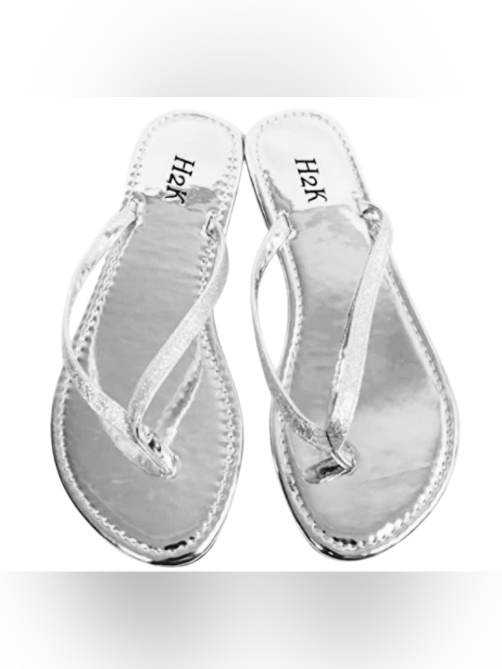 H2K Sassy Glitter Silver Sandals in  Sz 11 New In Box
